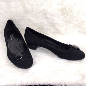 Franco Sarto faux velvet low heeled flats